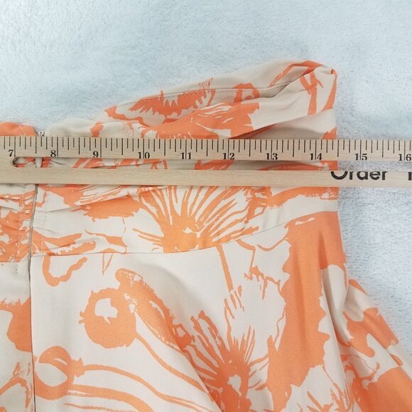 NEW H&M Size 8 Long Maxi Floral Skirt in Beige/Orange NWT - Picture 7 of 9